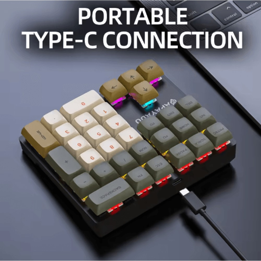 APAYADO K33 Mini Numeric Keyboard 33 Key RGB Mechanical Keypad For Finance Accounting 2