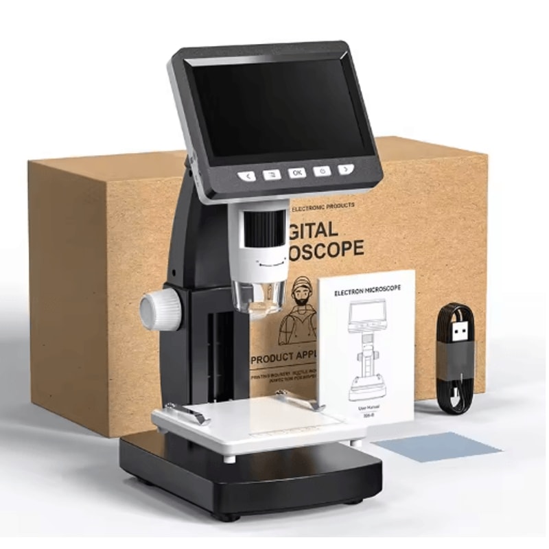 1000X LCD Digital Microscope 43 1080P USB Video Microscope With 8 LED Lights 1