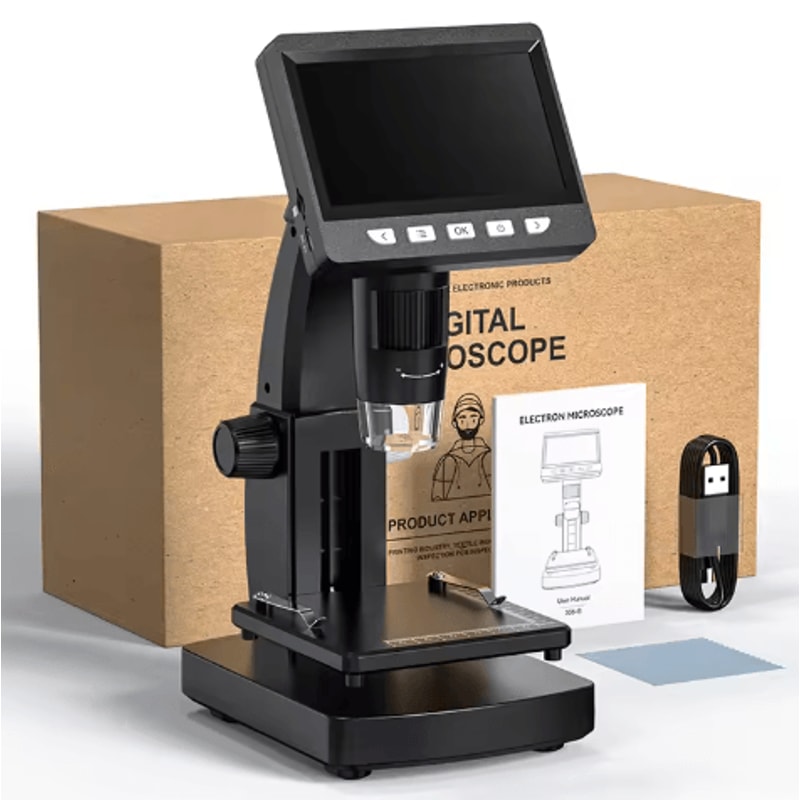 1000X LCD Digital Microscope 43 1080P USB Video Microscope With 8 LED Lights 2