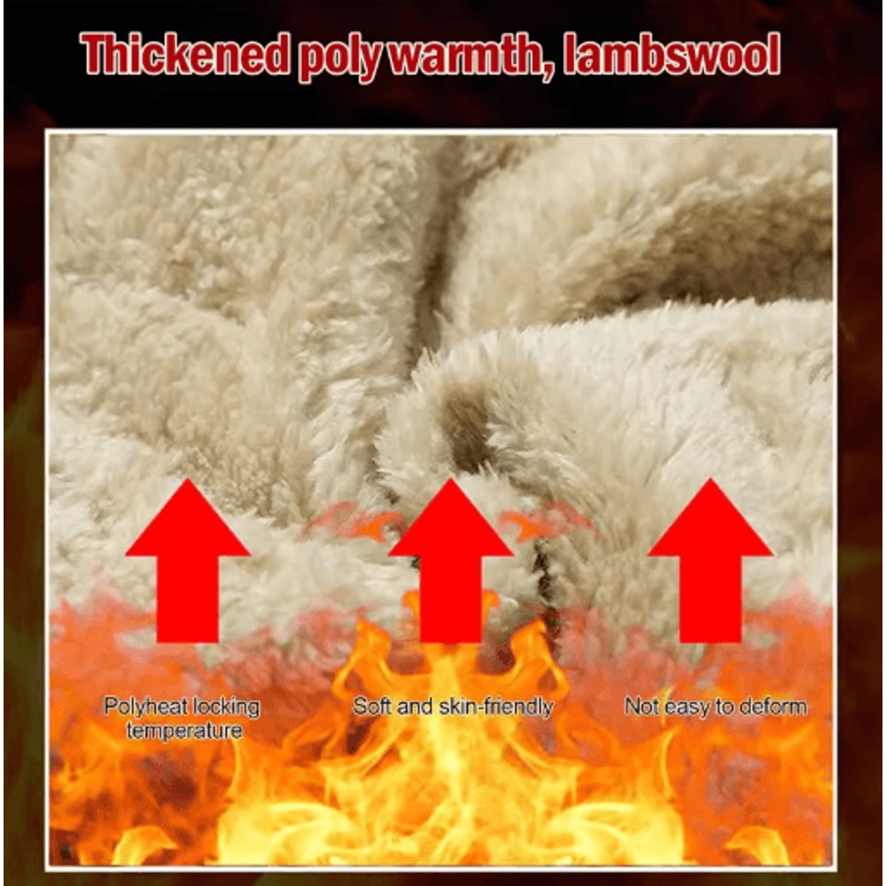 Mens Winter Plush Fleece Sweatpants Lambswool Thermal Waterproof Casual Pants 7