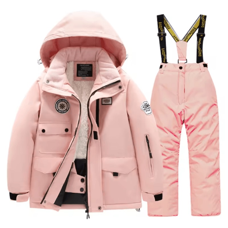 Childrens Winter Ski Suit Windproof Waterproof Snow Jacket For Boys And Girls 4