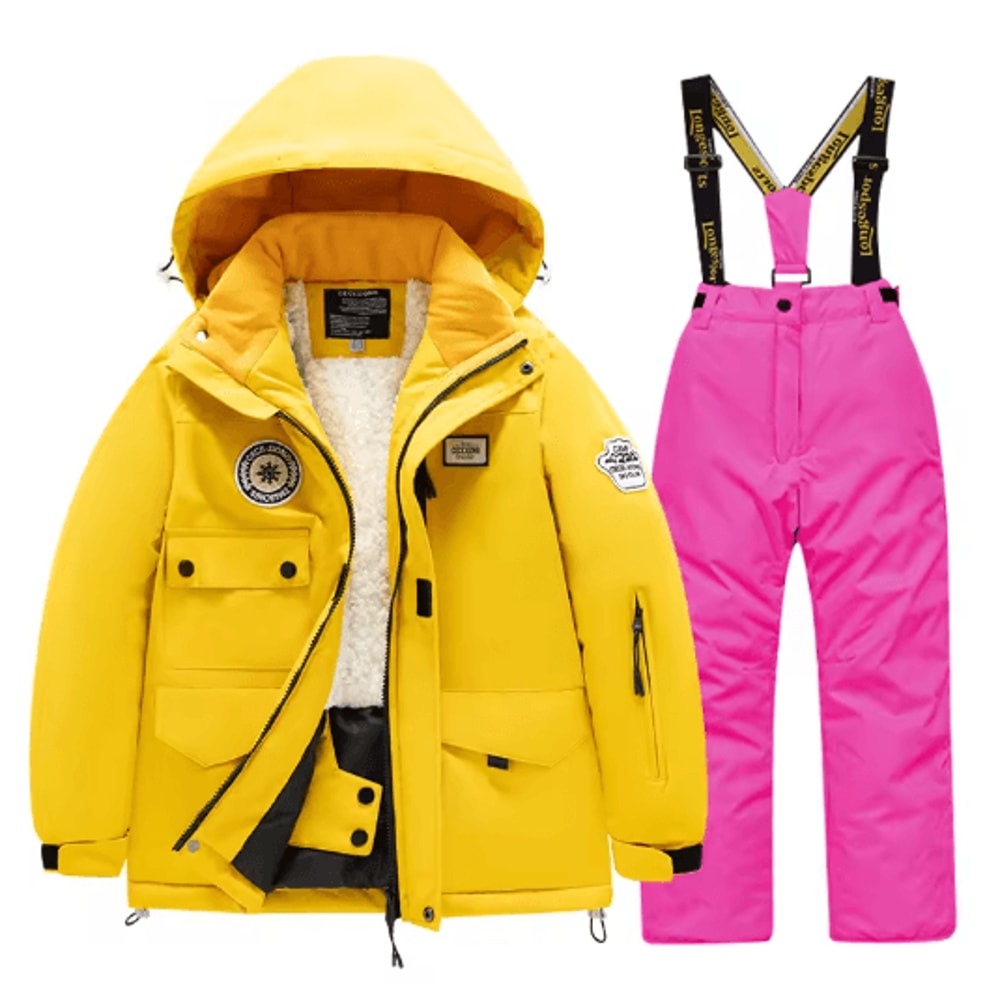 Childrens Winter Ski Suit Windproof Waterproof Snow Jacket For Boys And Girls 0