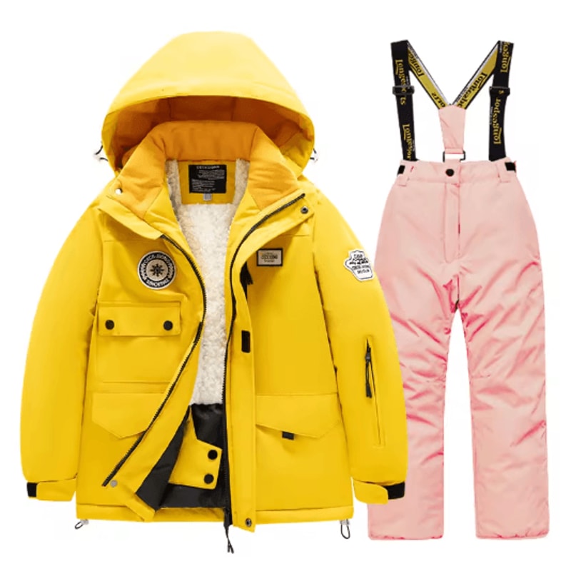 Childrens Winter Ski Suit Windproof Waterproof Snow Jacket For Boys And Girls 8
