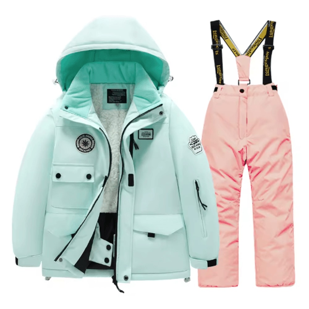 Childrens Winter Ski Suit Windproof Waterproof Snow Jacket For Boys And Girls 12