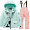 Childrens Winter Ski Suit Windproof Waterproof Snow Jacket For Boys And Girls 12