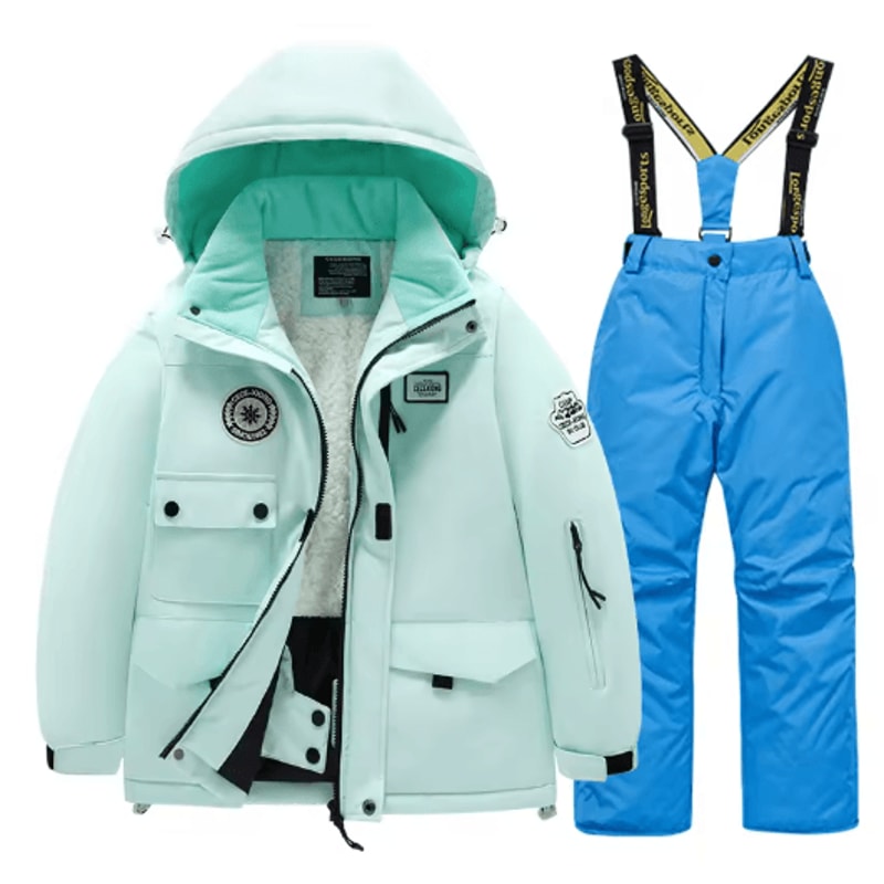 Childrens Winter Ski Suit Windproof Waterproof Snow Jacket For Boys And Girls 14