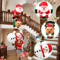 24M Inflatable Christmas Climbing Santa With Reindeer Snowman LED Outdoor Holiday Decor 4