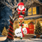 24M Inflatable Christmas Climbing Santa With Reindeer Snowman LED Outdoor Holiday Decor 5