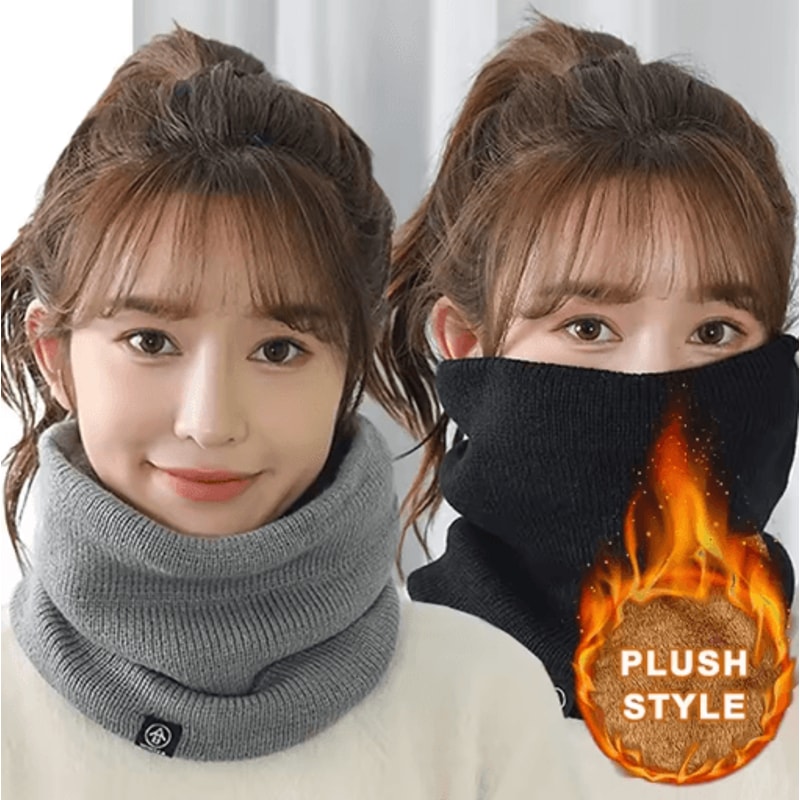 Unisex Thermal Knitted Neck Gaiter Windproof Winter Face Cover For Outdoor Sports 0