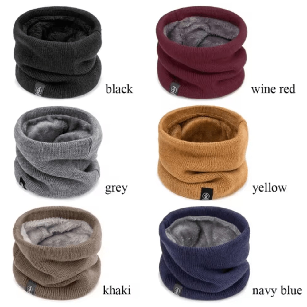 Unisex Thermal Knitted Neck Gaiter Windproof Winter Face Cover For Outdoor Sports 8