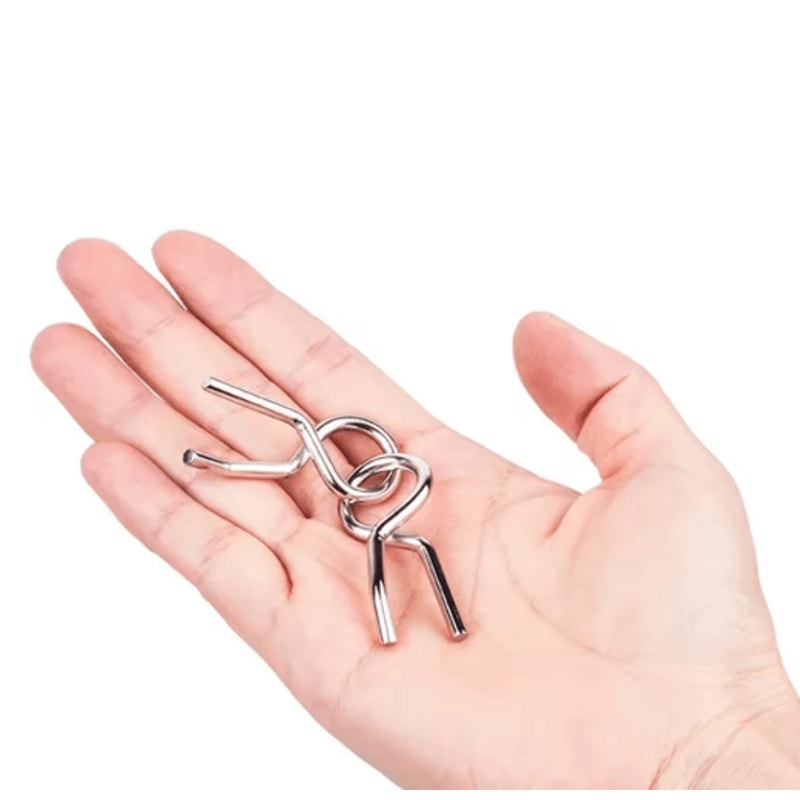 Stainless Steel Chinese Ring Puzzle IQ Brain Teaser For Logical Thinking Skill Development 11