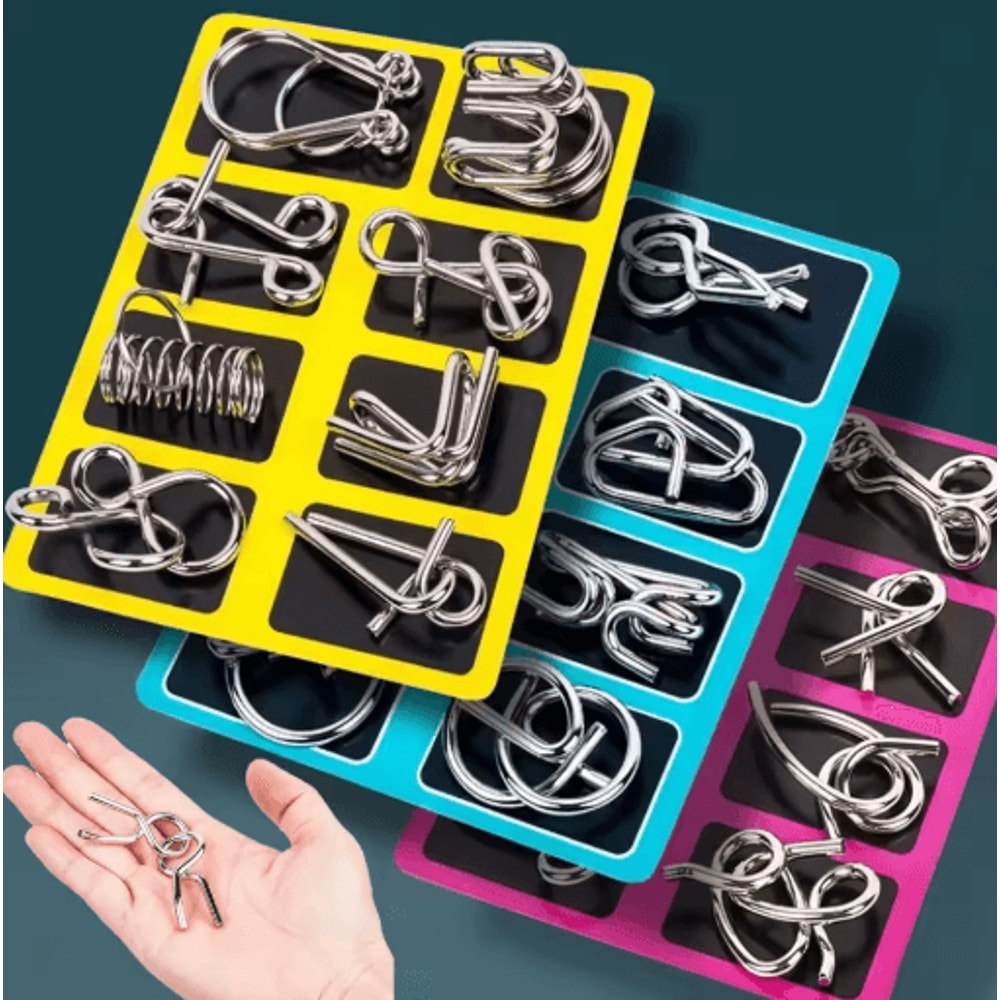 Stainless Steel Chinese Ring Puzzle IQ Brain Teaser For Logical Thinking Skill Development 0