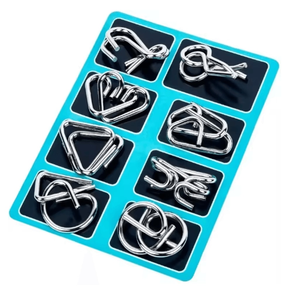 Stainless Steel Chinese Ring Puzzle IQ Brain Teaser For Logical Thinking Skill Development 5