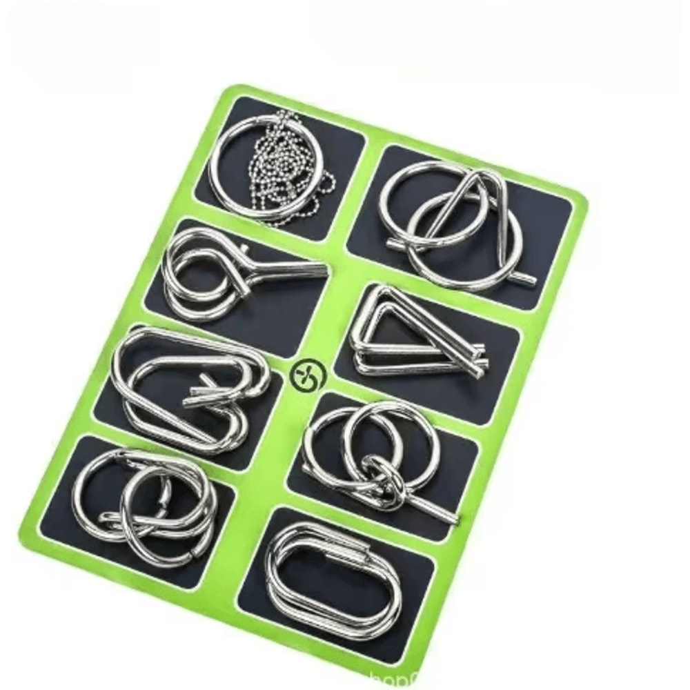 Stainless Steel Chinese Ring Puzzle IQ Brain Teaser For Logical Thinking Skill Development 8