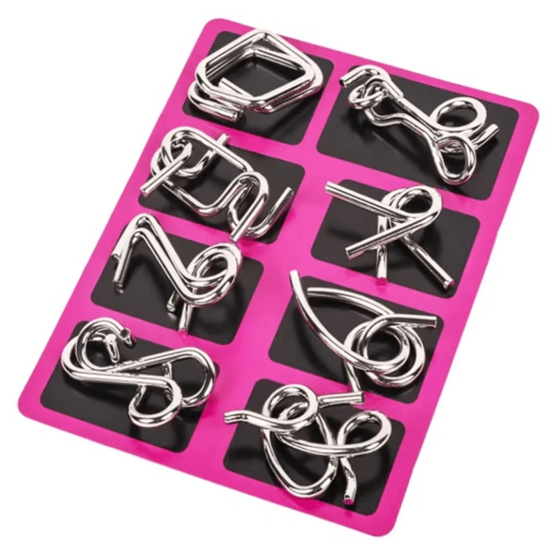 Stainless Steel Chinese Ring Puzzle IQ Brain Teaser For Logical Thinking Skill Development 9