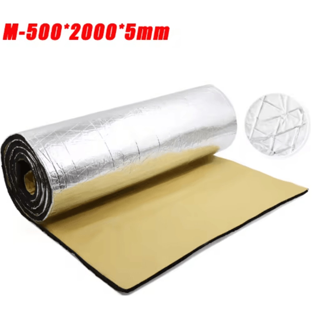 Automotive Thermal Acoustic Insulation Mat Aluminum Foil Heat Sound Deadening Cotton 5mm 10mm 2