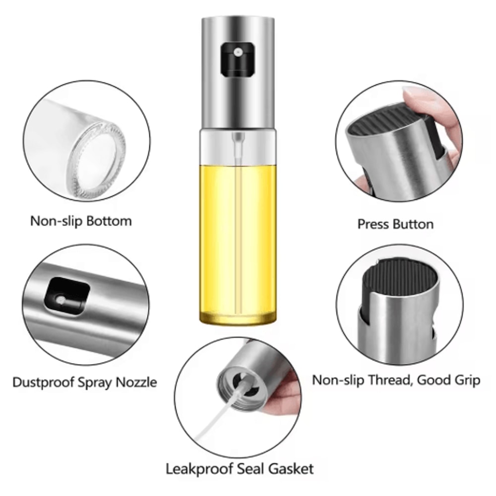 Glass Oil Spray Bottle Leak Proof Kitchen Oil Dispenser For Cooking BBQ 10
