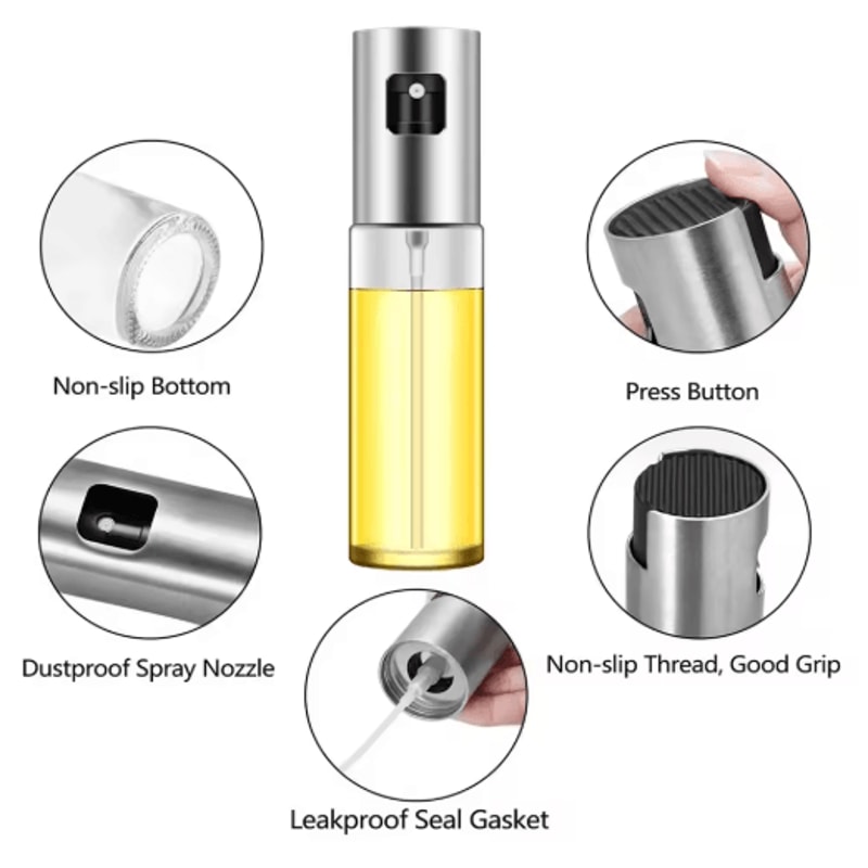 Glass Oil Spray Bottle Leak Proof Kitchen Oil Dispenser For Cooking BBQ 10