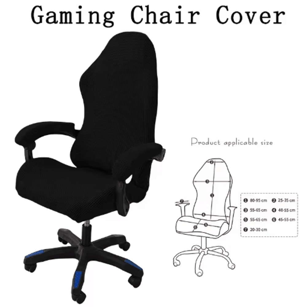 Universal Gaming Chair Cover Elastic Slipcover For Computer Swivel Chairs 3