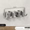 Non Perforated Stainless Steel Mop Holder Wall Mounted Broom Mop Clamp Hook 4