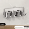 Non Perforated Stainless Steel Mop Holder Wall Mounted Broom Mop Clamp Hook 4