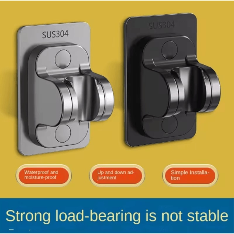 Non Perforated Stainless Steel Mop Holder Wall Mounted Broom Mop Clamp Hook 9