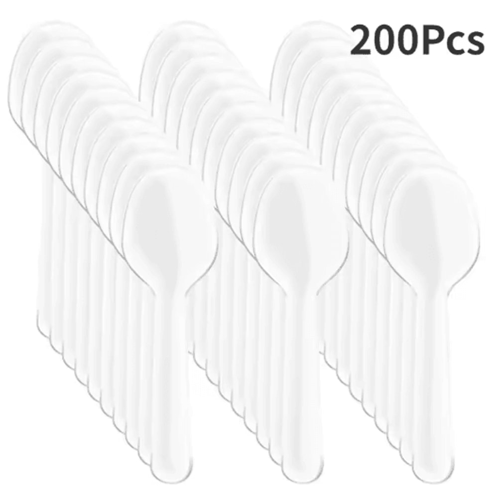 Disposable Mini Wooden Ice Cream Spoons 100 500 PCS Dessert Scoops For Parties Events 2