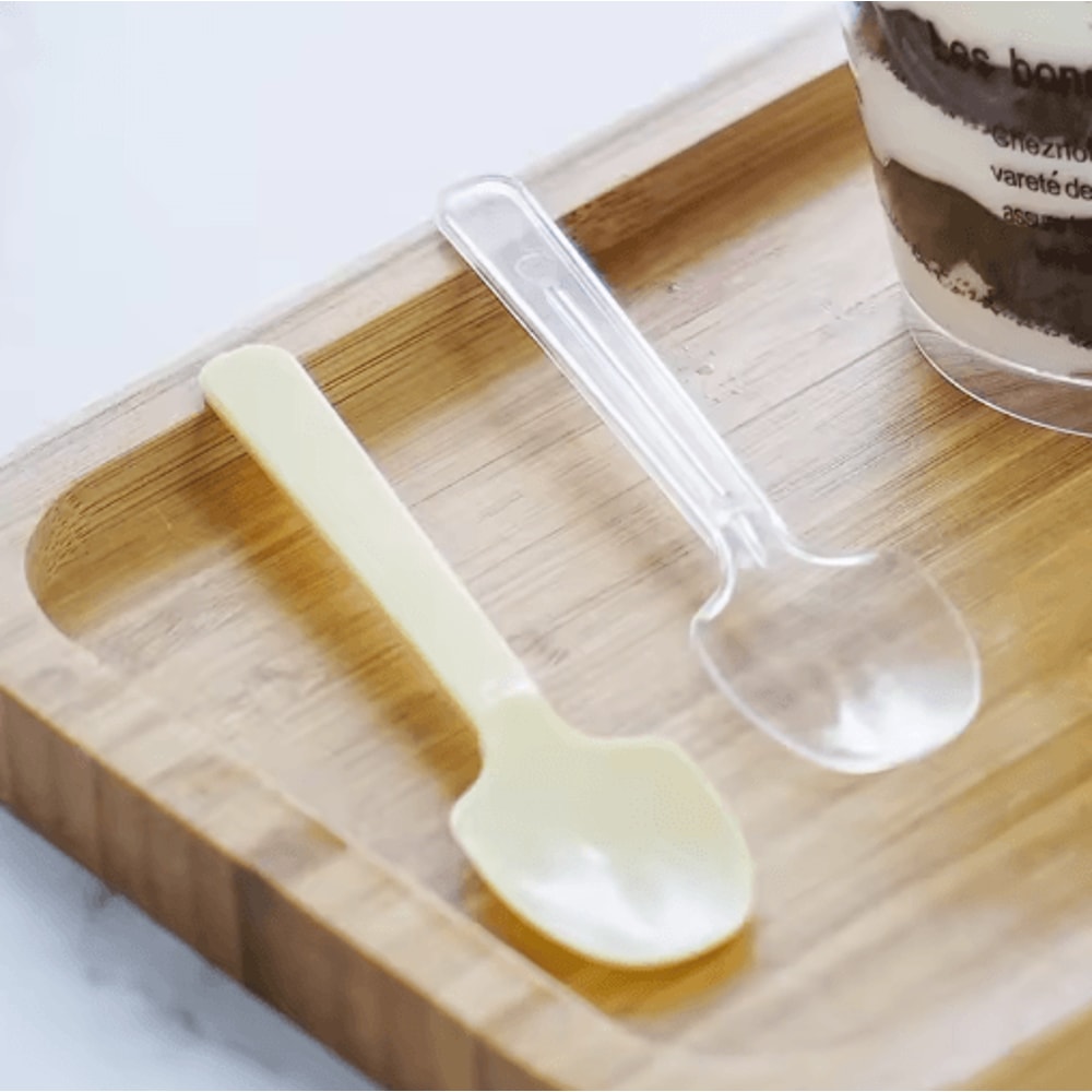 Disposable Mini Wooden Ice Cream Spoons 100 500 PCS Dessert Scoops For Parties Events 4