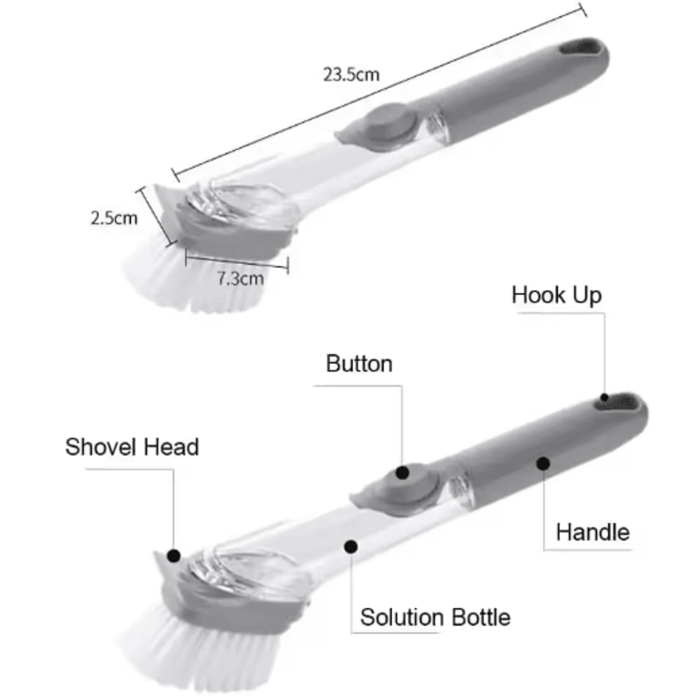 No Scratch Dishwand Set Soap Dispensing Dishwashing Brush Sponge Cleaner 13