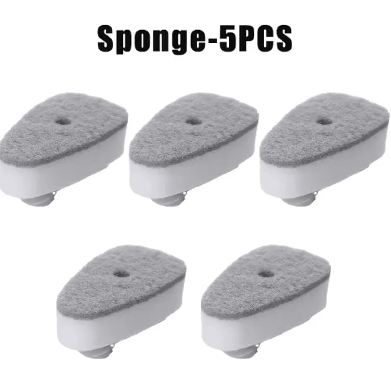 No Scratch Dishwand Set Soap Dispensing Dishwashing Brush Sponge Cleaner 4