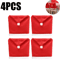 Red Santa Hat Christmas Chair Covers Stretchable Dining Chair Slipcovers For Holiday Decor 4