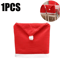 Red Santa Hat Christmas Chair Covers Stretchable Dining Chair Slipcovers For Holiday Decor 6