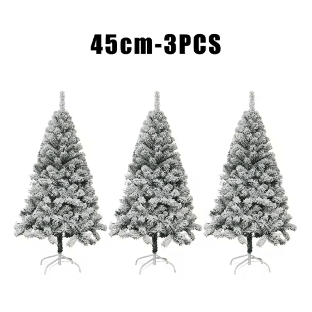 White Flocked PVC Christmas Tree Realistic Snow Effect Artificial Pine For Festive Displays 1