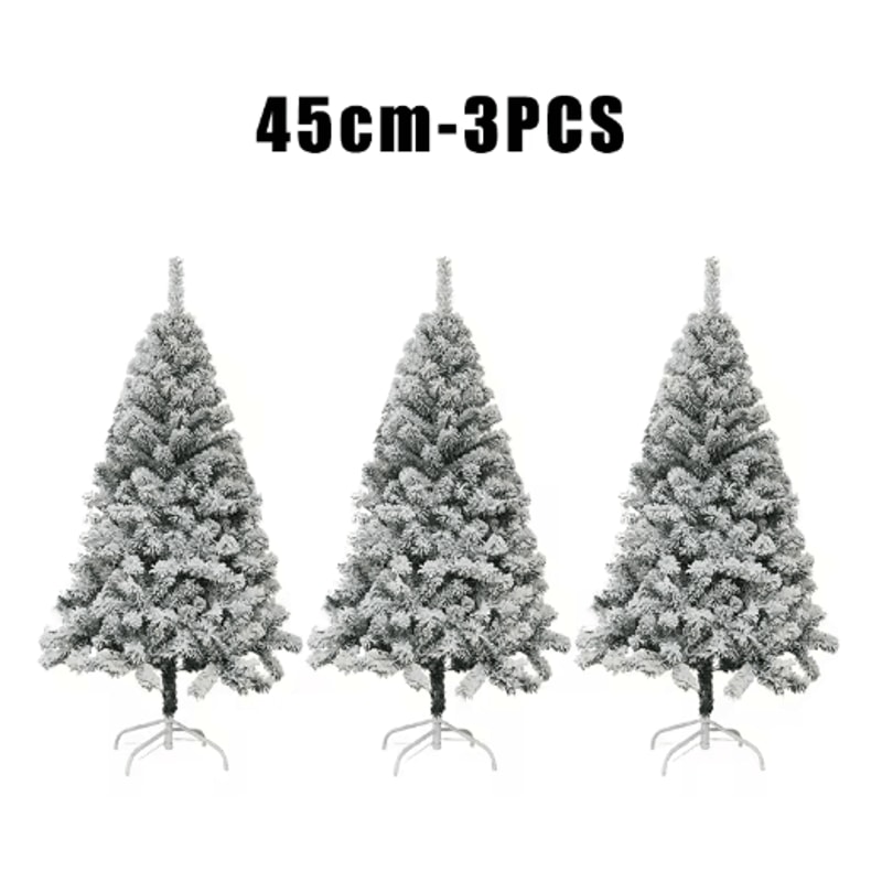 White Flocked PVC Christmas Tree Realistic Snow Effect Artificial Pine For Festive Displays 1