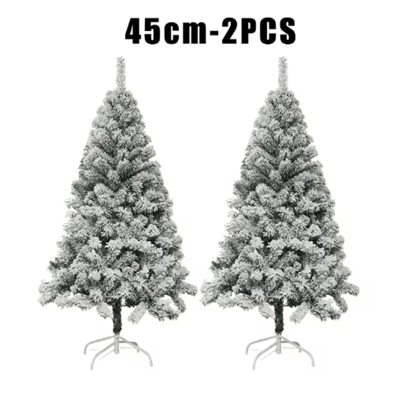White Flocked PVC Christmas Tree Realistic Snow Effect Artificial Pine For Festive Displays 2