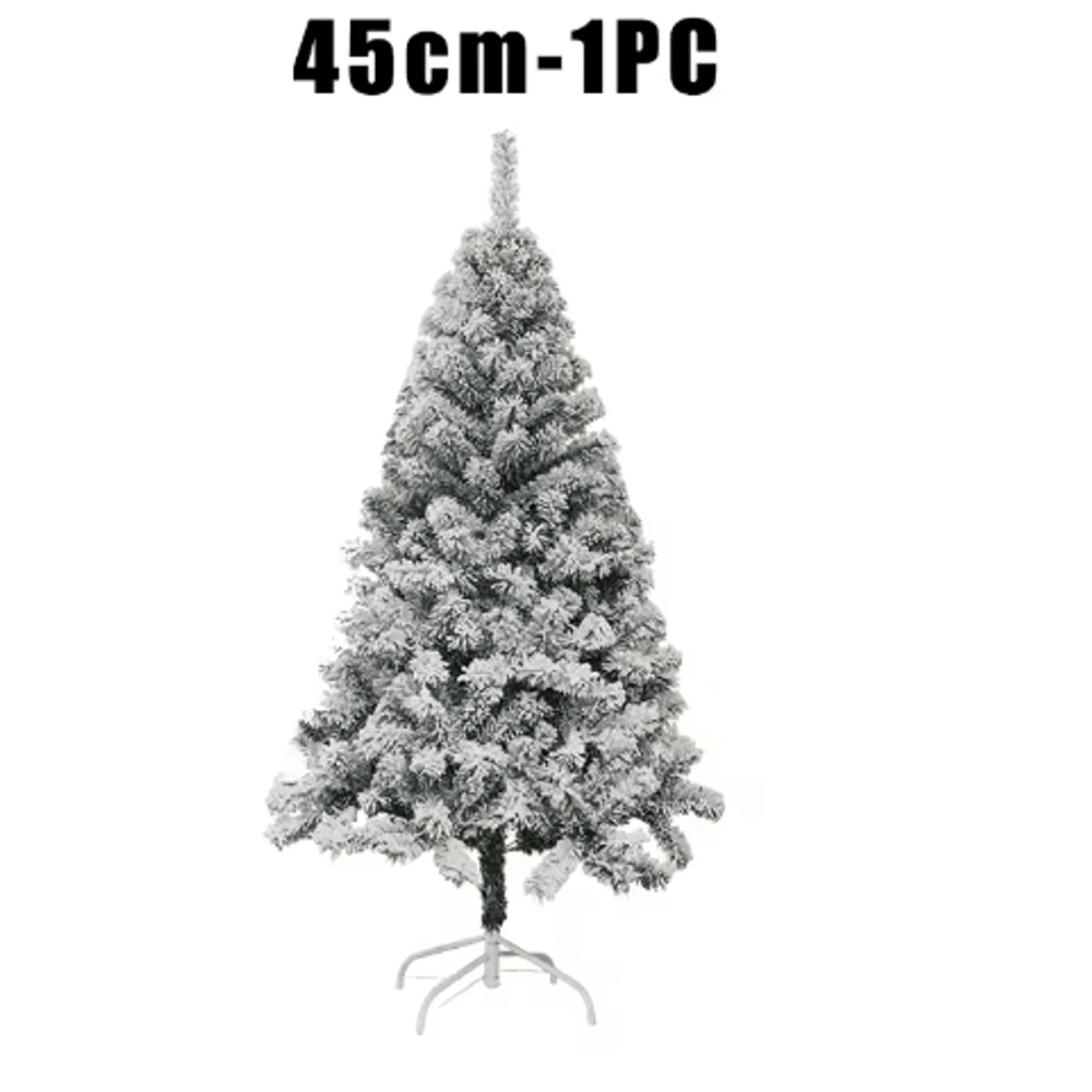 White Flocked PVC Christmas Tree Realistic Snow Effect Artificial Pine For Festive Displays 3