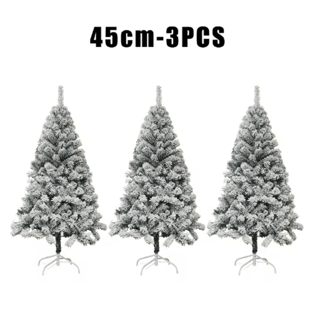White Flocked PVC Christmas Tree Realistic Snow Effect Artificial Pine For Festive Displays 5