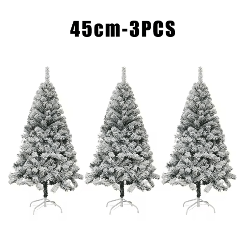 White Flocked PVC Christmas Tree Realistic Snow Effect Artificial Pine For Festive Displays 5