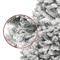 White Flocked PVC Christmas Tree Realistic Snow Effect Artificial Pine For Festive Displays 6