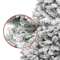 White Flocked PVC Christmas Tree Realistic Snow Effect Artificial Pine For Festive Displays 6