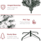 White Flocked PVC Christmas Tree Realistic Snow Effect Artificial Pine For Festive Displays 7