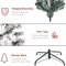 White Flocked PVC Christmas Tree Realistic Snow Effect Artificial Pine For Festive Displays 7