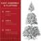 White Flocked PVC Christmas Tree Realistic Snow Effect Artificial Pine For Festive Displays 8