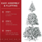 White Flocked PVC Christmas Tree Realistic Snow Effect Artificial Pine For Festive Displays 8