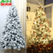 White Flocked PVC Christmas Tree Realistic Snow Effect Artificial Pine For Festive Displays 0