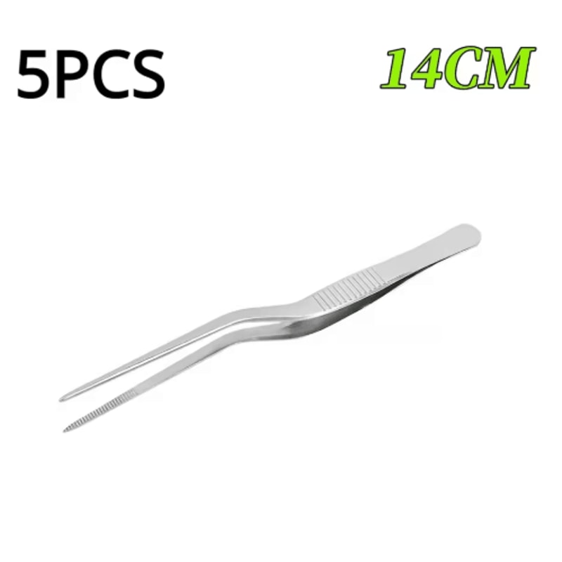Surgical Ear Forceps Dressing Tweezers Curved Toothed ENT Medical Instrument 2