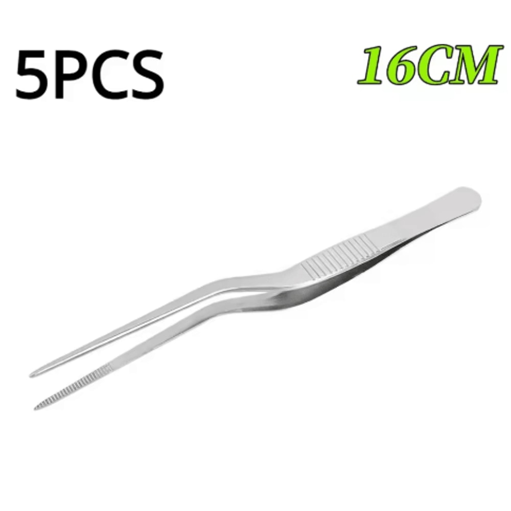 Surgical Ear Forceps Dressing Tweezers Curved Toothed ENT Medical Instrument 5