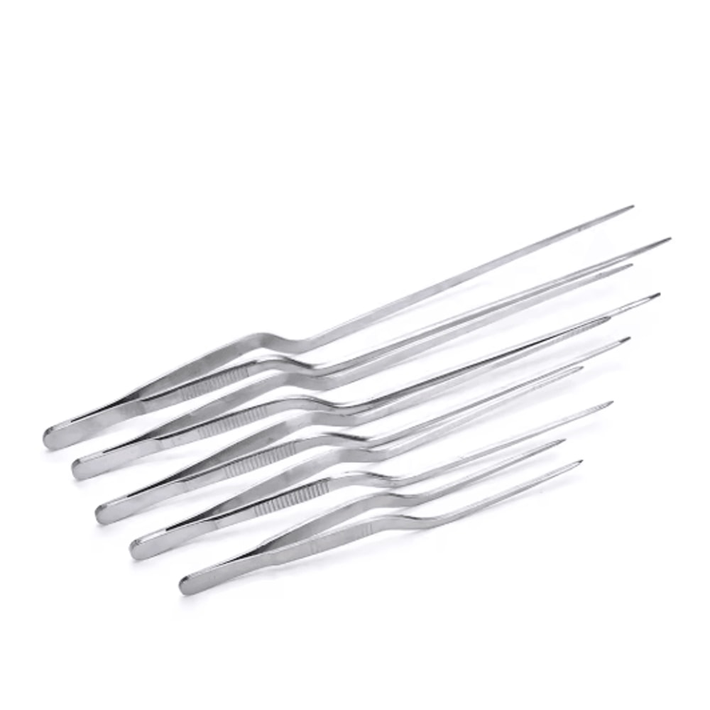 Surgical Ear Forceps Dressing Tweezers Curved Toothed ENT Medical Instrument 0