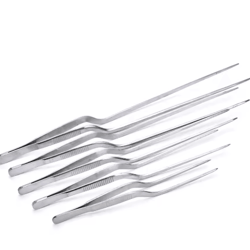 surgical ear forceps dressing tweezers curved toothed ent medical instrument