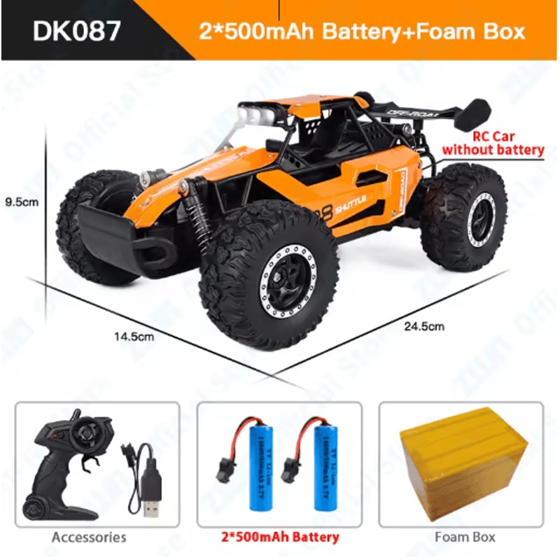 ZWN RC Off Road Car 1 16 1 20 Scale 24G Remote Control Climbing Vehicle With LED Lights 12